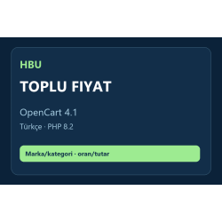 HBU Toplu Fiyat Güncelleme — OpenCart 4 HBU Toplu Fiyat Güncelleme — OpenCart 4