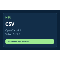 HBU Seçenek Stok ve Fiyat CSV Aktarımı — OpenCart 4 HBU Seçenek Stok ve Fiyat CSV Aktarımı — OpenCart 4