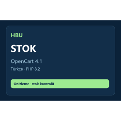 HBU Stok Kontrolcüsü — OpenCart 4 HBU Stok Kontrolcüsü — OpenCart 4