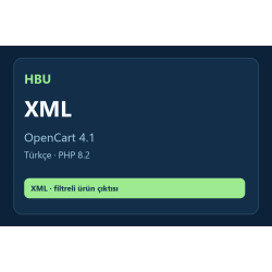 HBU XML Ürün Çıktısı — OpenCart 4 HBU XML Ürün Çıktısı — OpenCart 4
