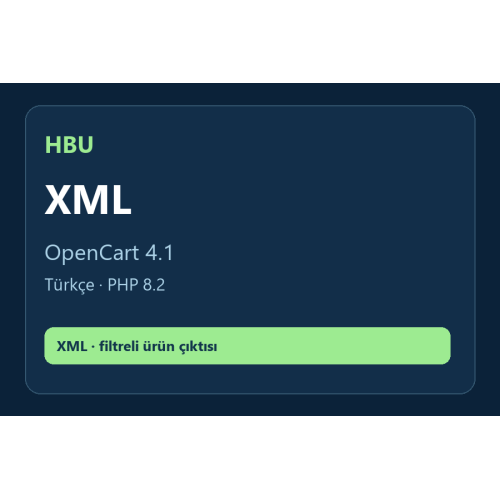 HBU XML Ürün Çıktısı — OpenCart 4